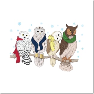 Owls in Winter Posters and Art